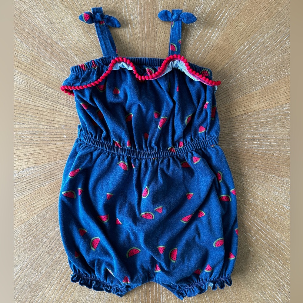 Carter’s Blue Watermelon Print Romper